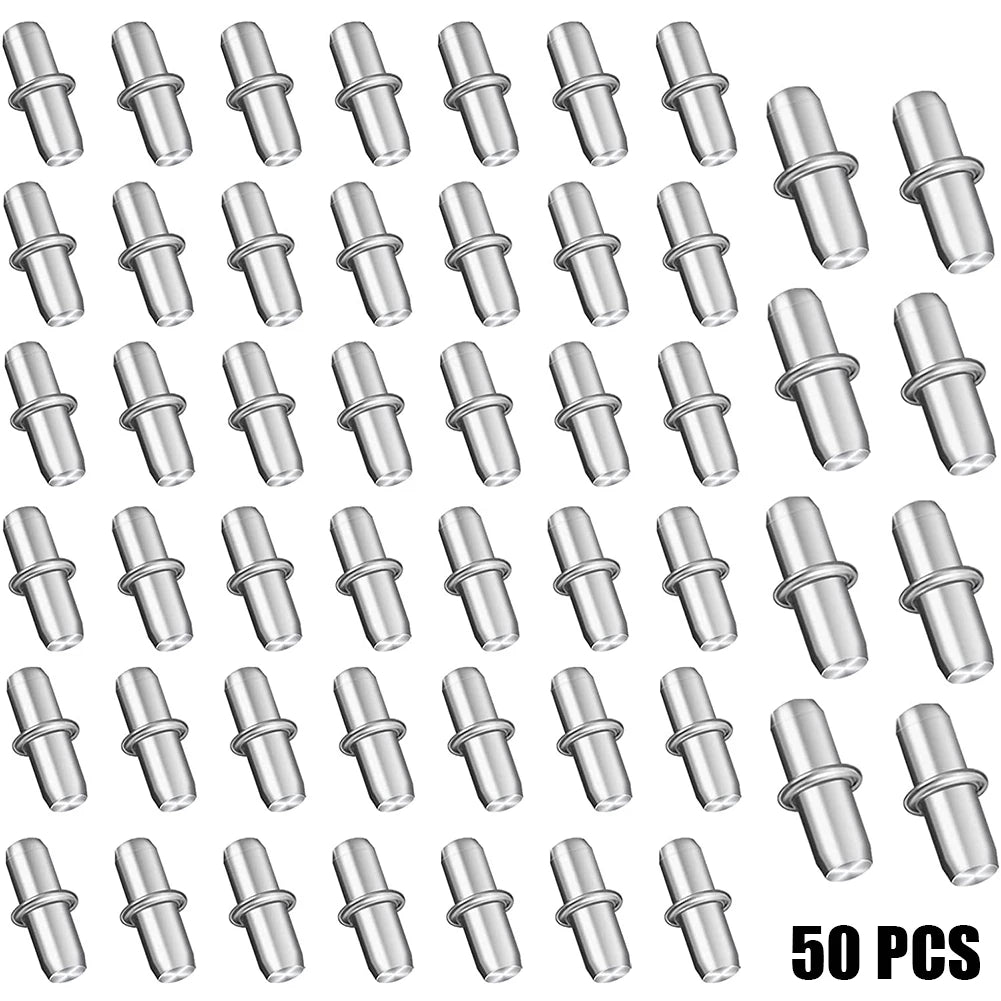 50-Pack Nickel-Plated 5mm Shelf Support Pegs for Cabinets Shelf Support Pegs Oasis Select 50pcs