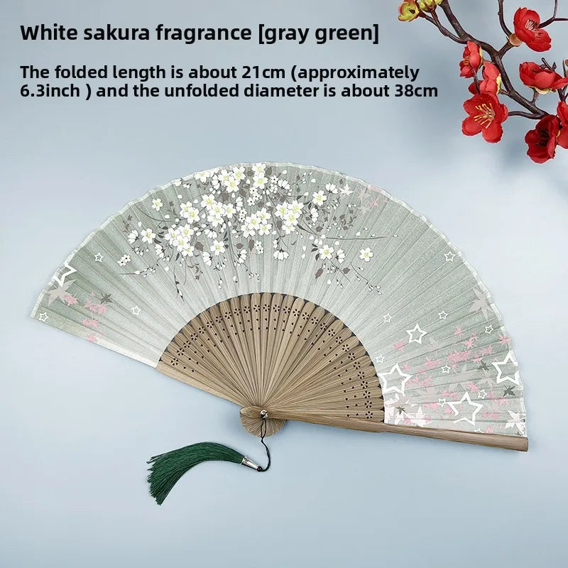 6-inch Portable Folding Fan Chinese-style Peony Flower Fan Summer Folding Craft Fan Oasis Select 8