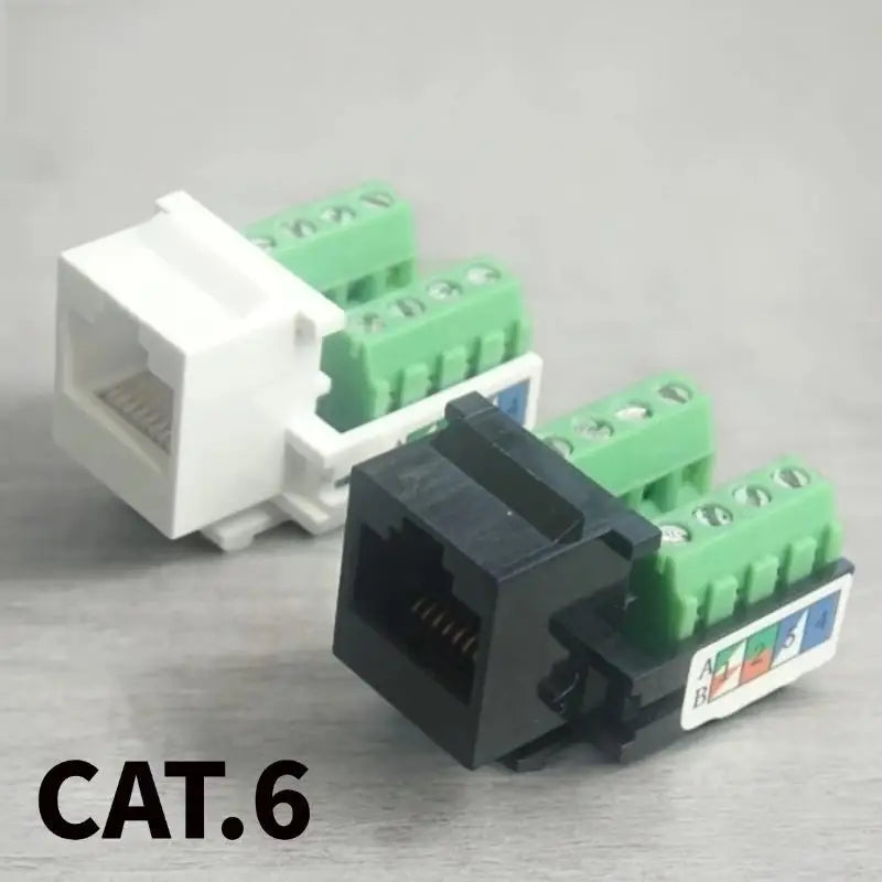 RJ45 CAT6 Shielded Panel Mount Network Socket Module | 1–2 Pack