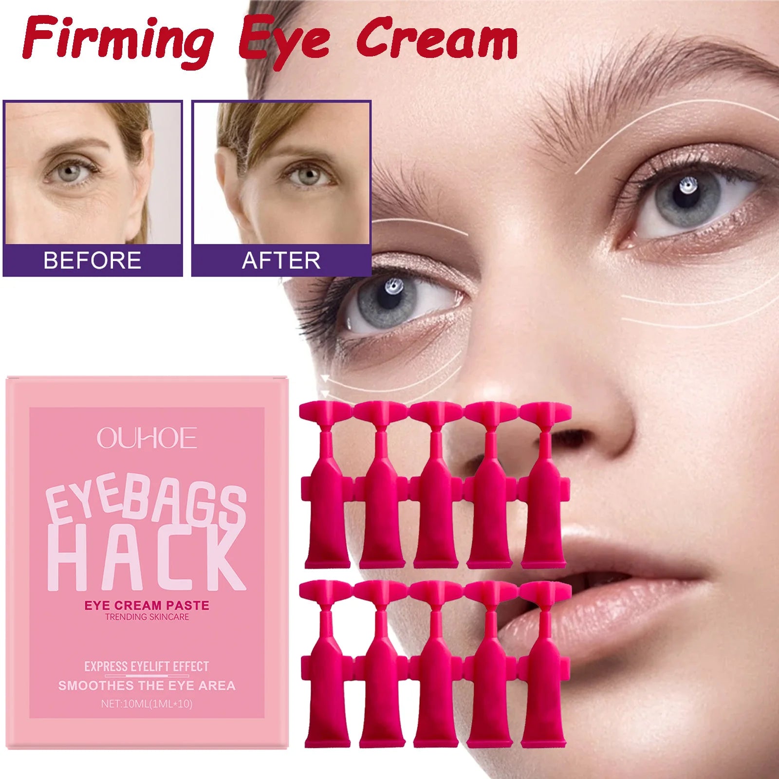 Ouhoe Firming Eye Cream – Anti-Wrinkle & Hydrating 10ml Anti-Aging Eye Cream Oasis Select