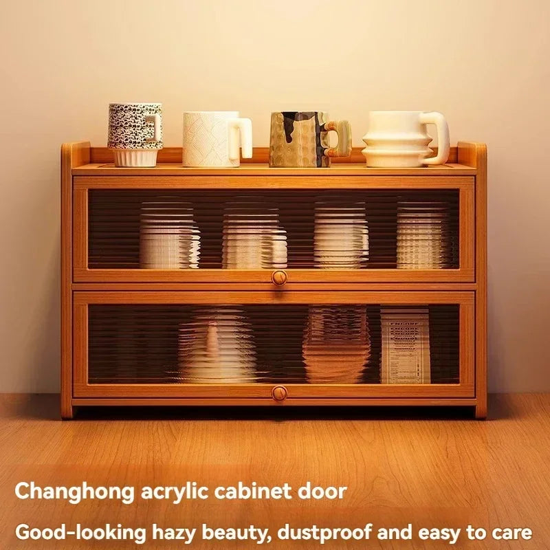 Kitchen countertop seasoning rack storage shelf, product sorting rack, layered multifunctional storage cabinet, dust-proof cabin Oasis Select