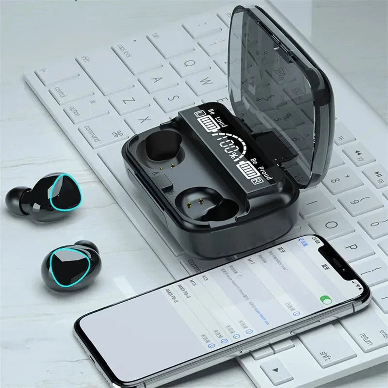 TWS M10 Wireless Bluetooth Headphones LED Display With Charging Box 9D Stereo In-Ear Sports Earphone Bluetooth Headset for Phone Oasis Select