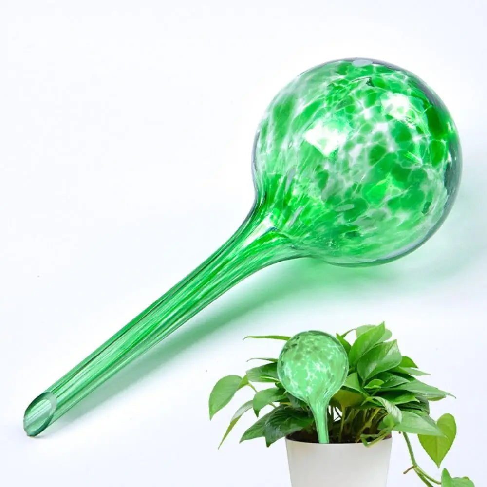 Glass Automatic Plant Watering Ball 100ml Bulb Shape Glass Auto Drip Irrigation System Colorful Automatic Watering Spike Oasis Select