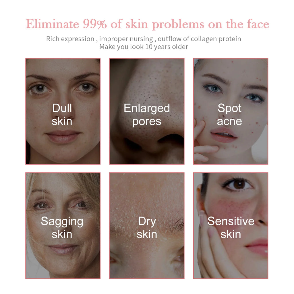 Facial Moisturizing Set Hydrate Brighten Firm Skin Exfoliating Acne Removal Shrink Pore Fix Sensitive Dullness Collagen Face Kit Oasis Select