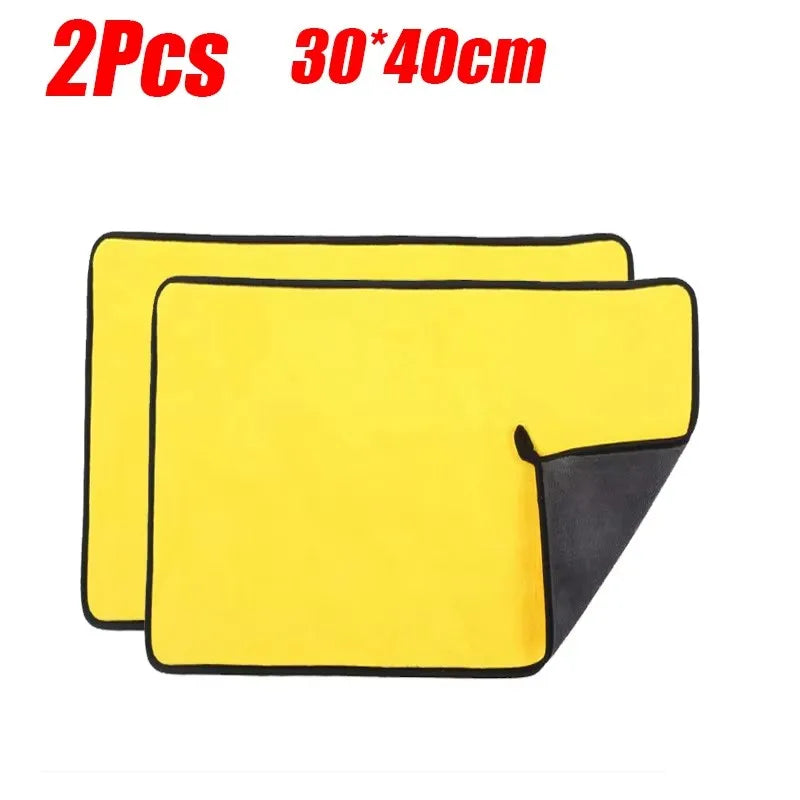 1/2/5Pcs Car Cleaning Cloth Professional Cleaning Car Wiping Microfiber Towel Car Wash Towel Accessories Oasis Select 2pcs 30x40