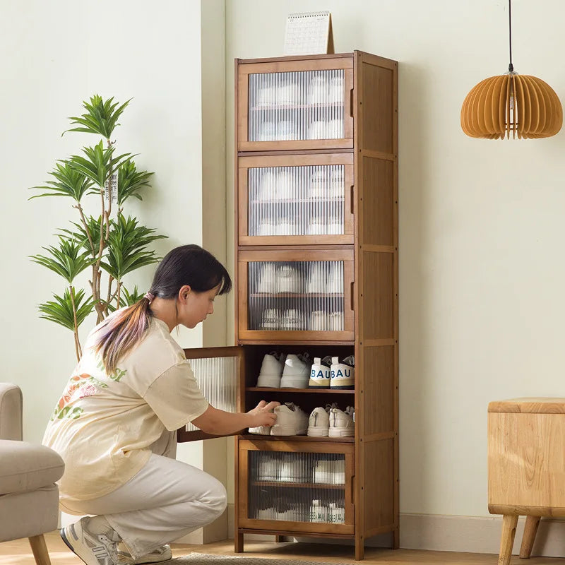 Shoe rack at home door, simple storage artifact, space-saving multi-storey dormitory rental house, dust-proof at home Oasis Select