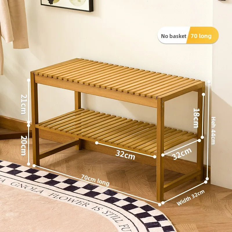 Shoe rack, multi-layer shoe changing stool at the entrance of the home, new indoor entrance, dustproof and easy storage Oasis Select Brown 70cm