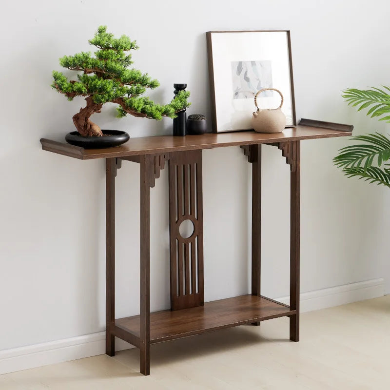 New Chinese-style entrance table Zen entrance hall entrance table, living room strip case entry hotel end view table long table Oasis Select