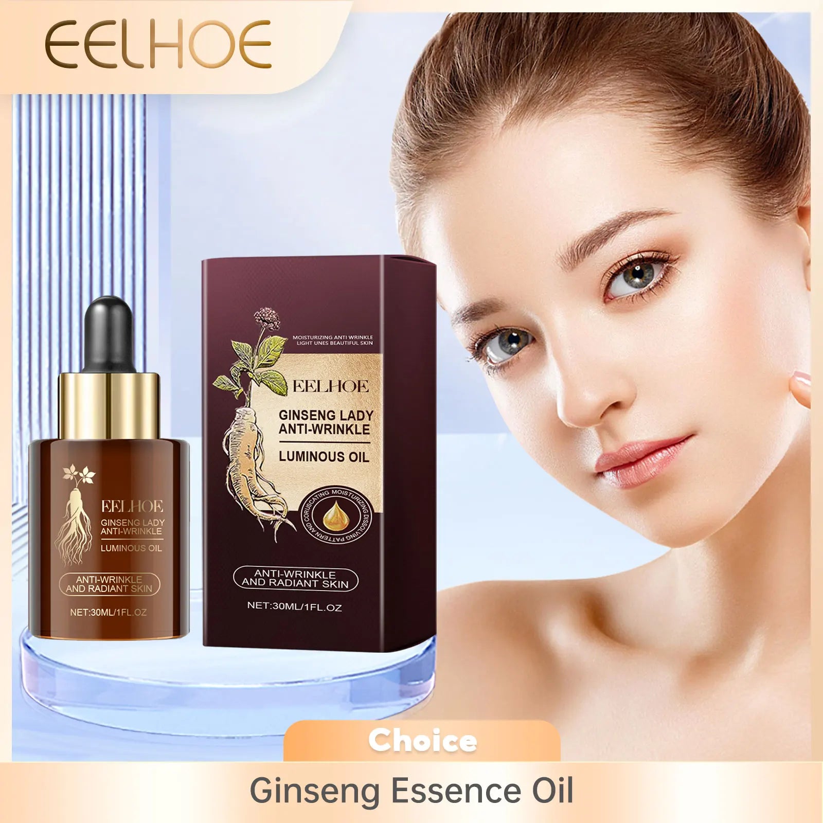 EELHOE Ginseng Face Essence Anti-Wrinkle Firming Serum 30ml Face Serum Essence Oasis Select