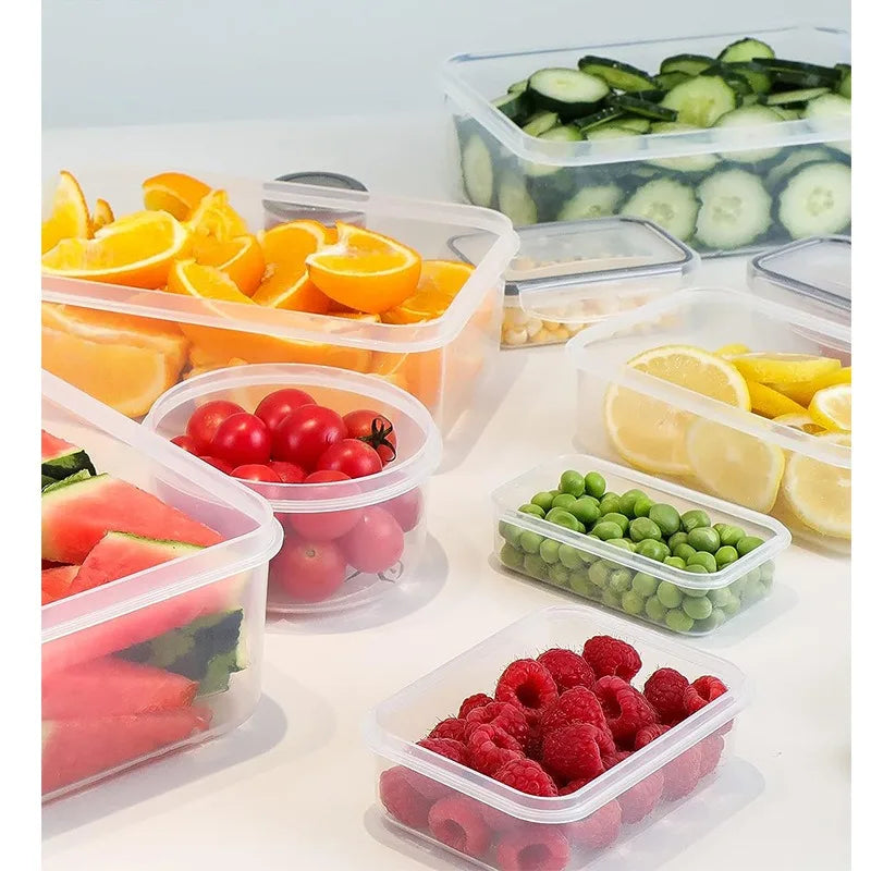 12pcs Airtight Food Storage Containers, 5 Sizes BPA-Free PP Stackable Reusable Snap Lid for Fruits Veggies Meat Meal Prep Fridge Oasis Select