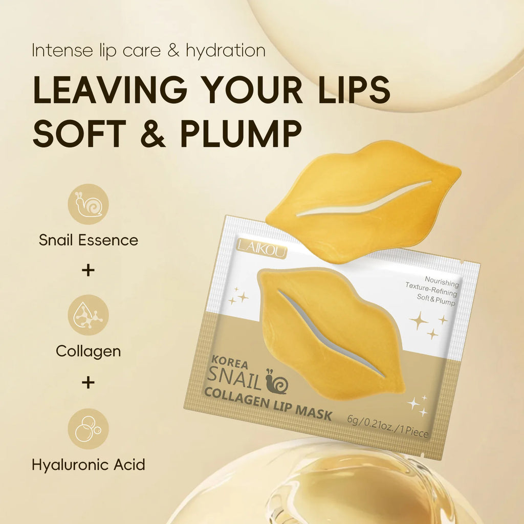 LAIKOU 5/10pcs Lip Mask Lip Care Moisturizing Hydrating Repair Lighten Lip Lines Gel Patch Lips Pad Patches Care Products Oasis Select