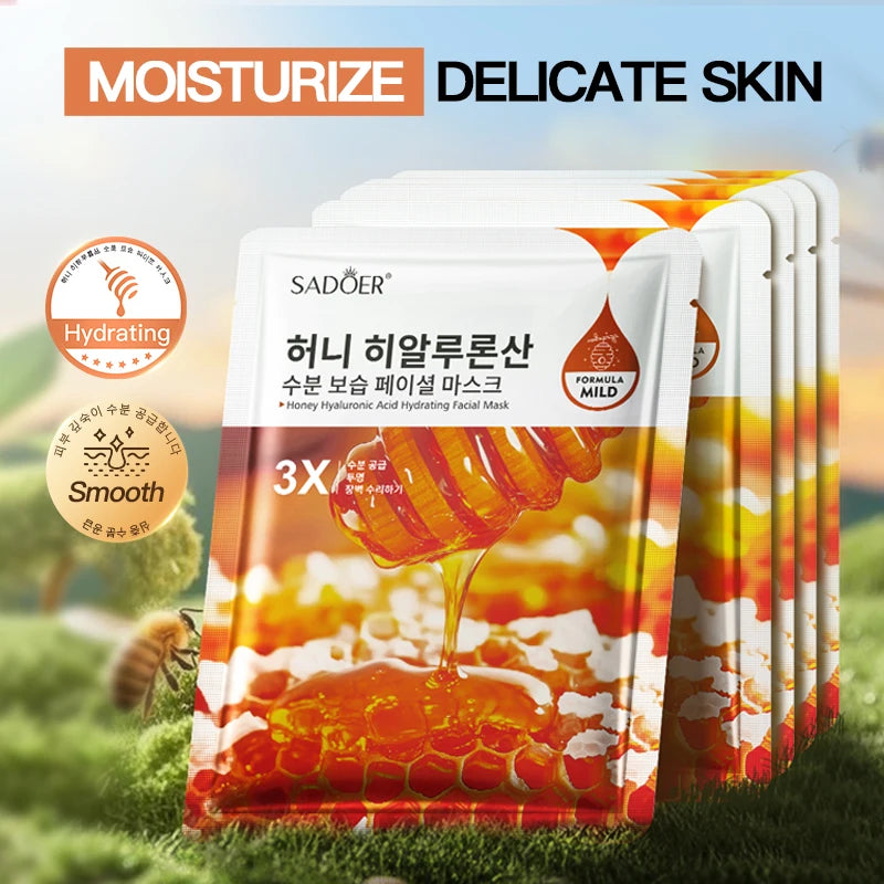 SADOER Fruit Face Mask Set 8pcs – Anti-Aging & Moisturizing Fruit Sheet Mask Set Oasis Select