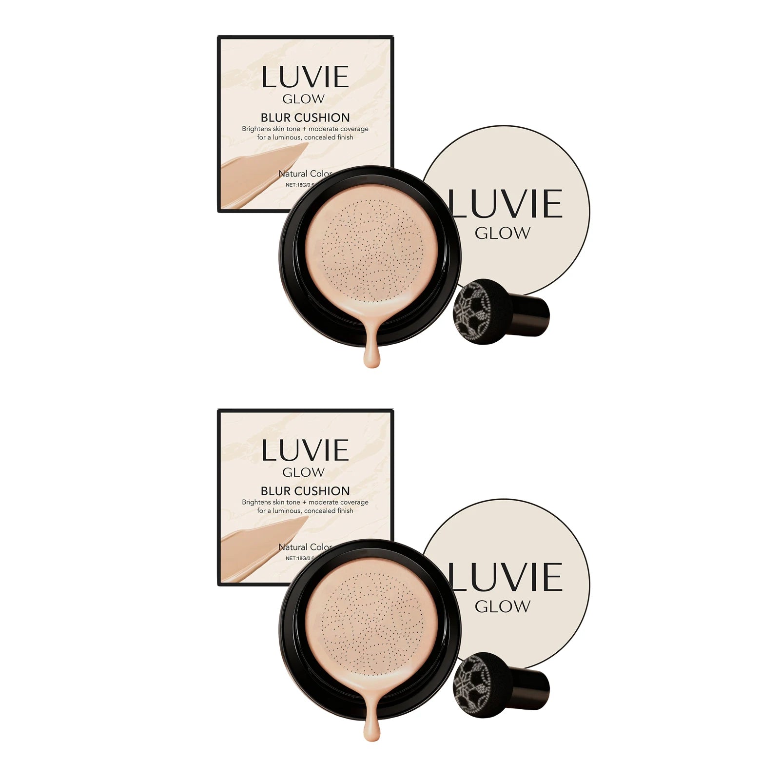 Mushroom Head Air Cushion Long Lasting Waterproof Oil Control Moisturizing Longwearing Waterproof Makeup Base Concealer CC Cream Oasis Select Buy 1 Get 1 Free