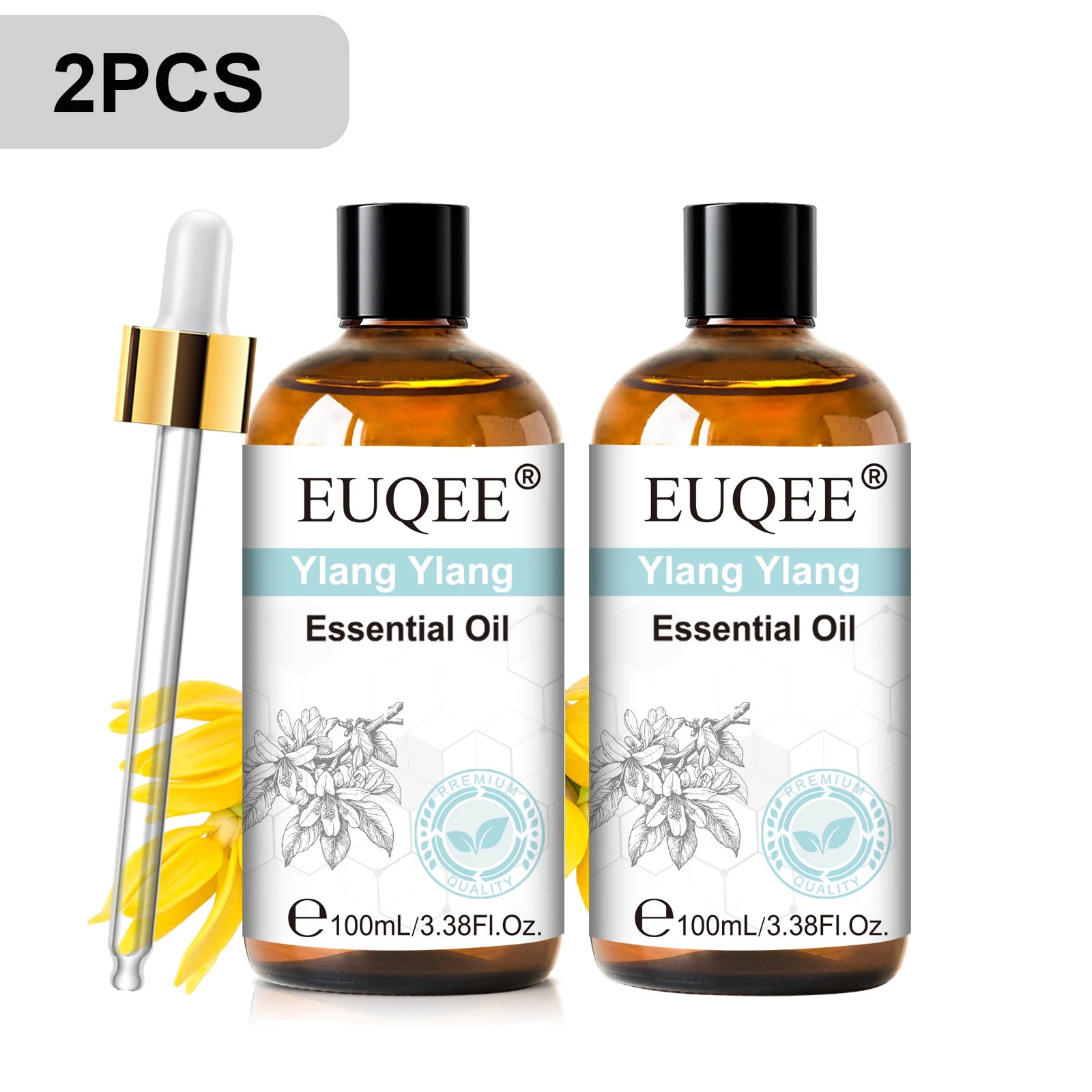EUQEE 100ml Essential Oil for Diffuser – Lavender, Rose & More