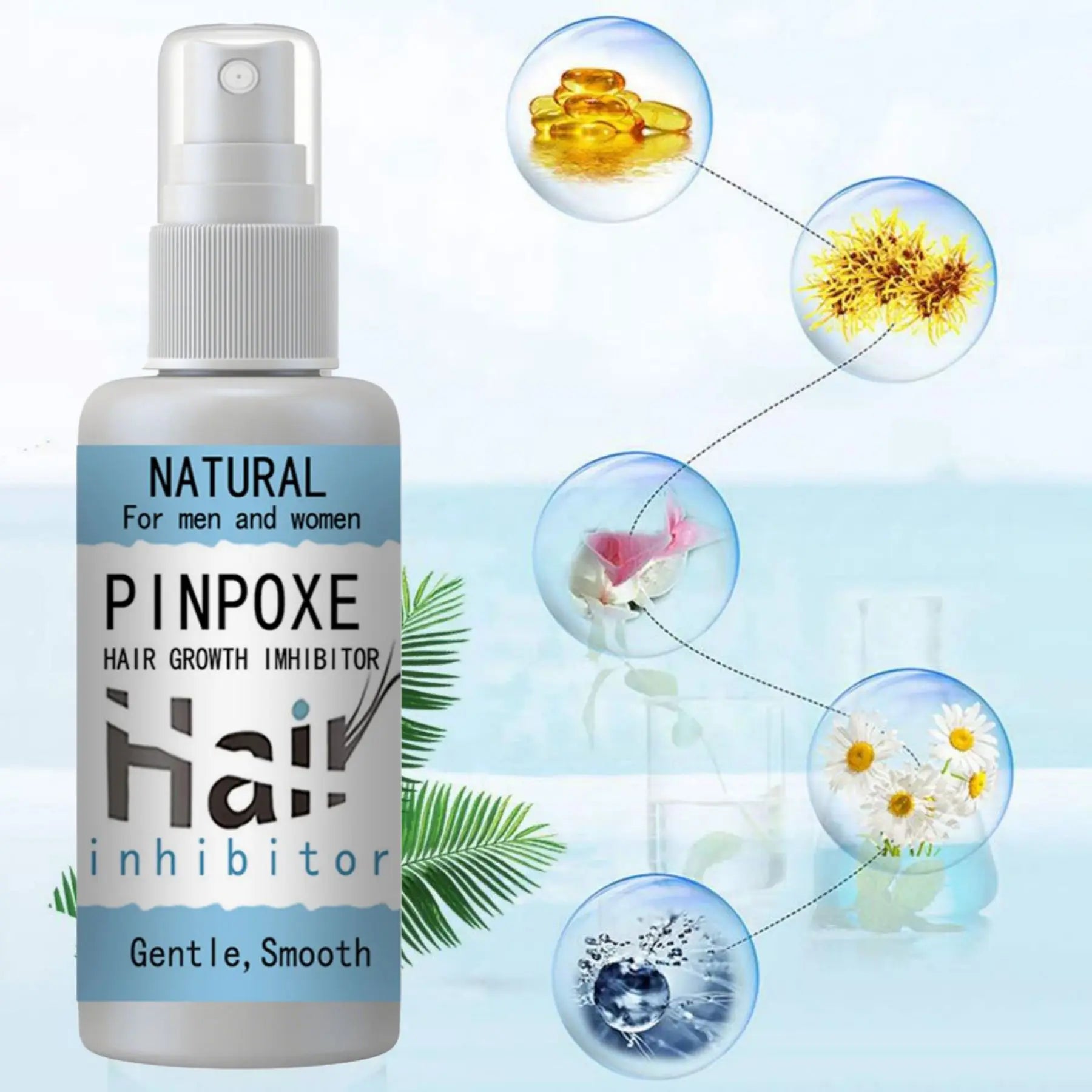 Hair Growth Removal Inhibitor Spray Beard Bikini Intimate Legs Body Armpit Painless Facial Stop Hair Depilatory Oasis Select