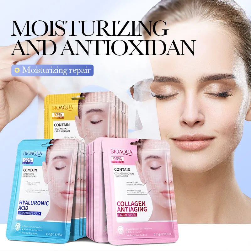 BIOAQUA 10-Pack Hyaluronic Acid Retinol Collagen Face Masks Facial Sheet Mask Oasis Select