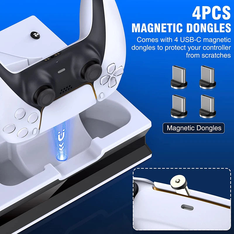 PS5 Cooling Fan Stand & Dual Controller Charging Station