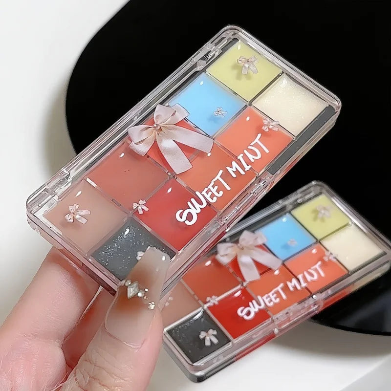 2-Pack 10-Color Tinted Lip Jelly Palette – Mirror Finish Gloss