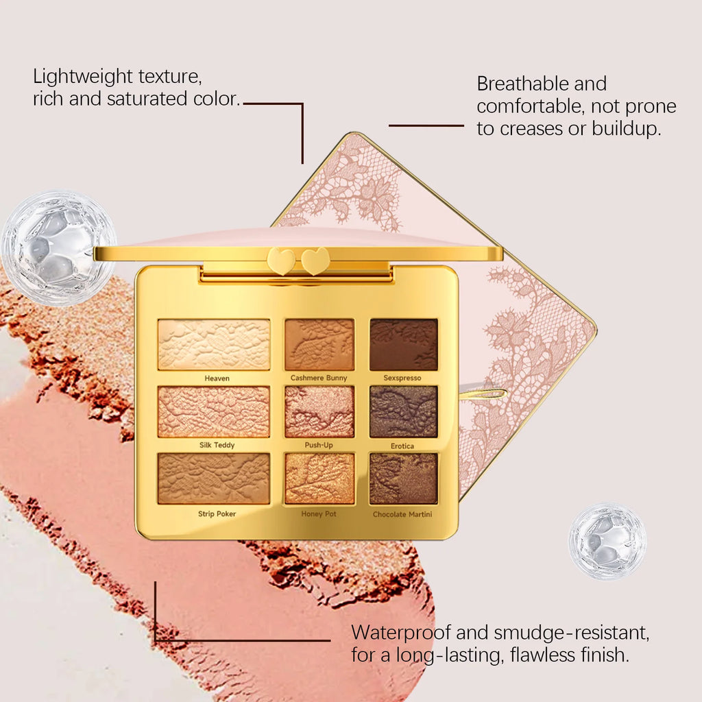 9 Color Eyeshadow Palette Easy Blend Natural Look Buildable Coverage Beauty Eye Contour Portable Durable Eyeshadow Makeup Powder Oasis Select