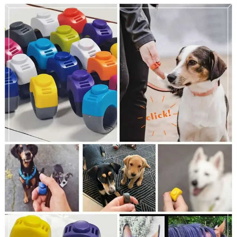 Mini Finger Clicker Pet Training Equipment Rattle Trainer New Ring Obedience Dog Training Clicker Essential Pet Supplies Oasis Select