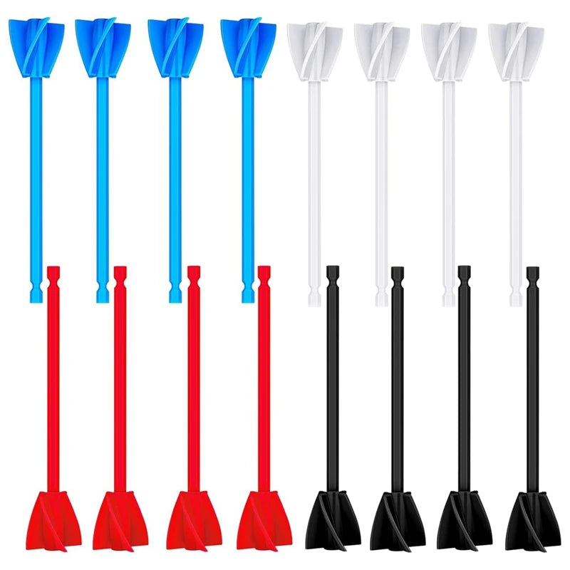 WISH 16Pcs Resin Mixer Paddles,Reusable Plastic Paint Mixer Drill Attachment,Helix Resin Drill Mixer Paint Stirrer For Drill Oasis Select RedBlueBlackWhite