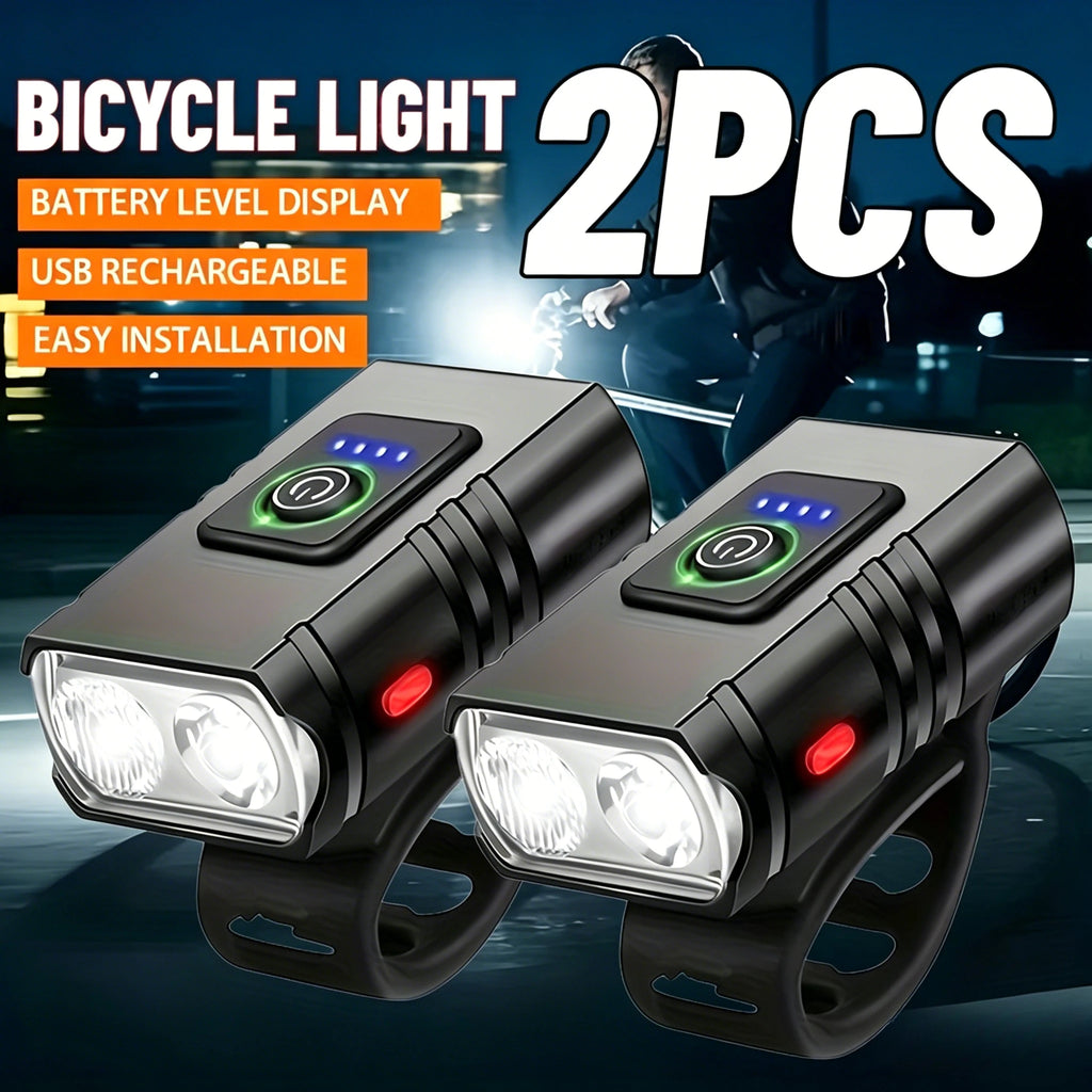 Bright Bicycle Light T6 LED Front USB Rechargeable MTB Mountain Bicycle Lamp 1000LM Bike Headlight Flashlight Cycling Scooter Oasis Select