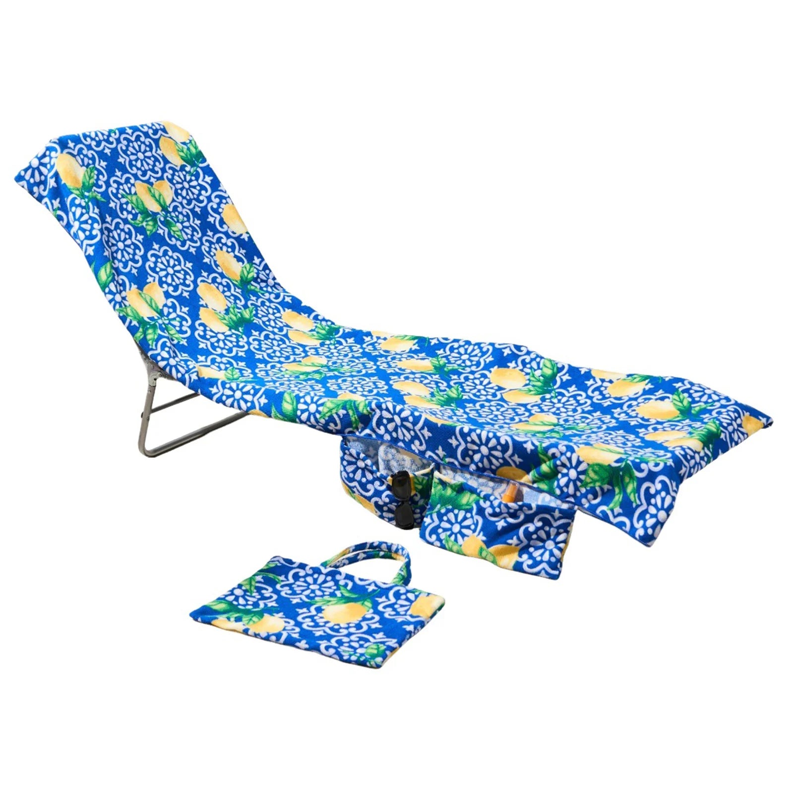 2-in-1 Beach Lounge Chair Cover & Tote Bag | Soft Microfiber