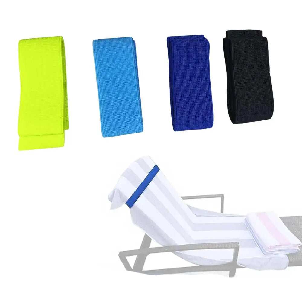 2Pcs Beach Chair Towel Holder Strap swimming Pool Backyard Windproof Elastic Bands Towel Secure Holder Straps Oasis Select