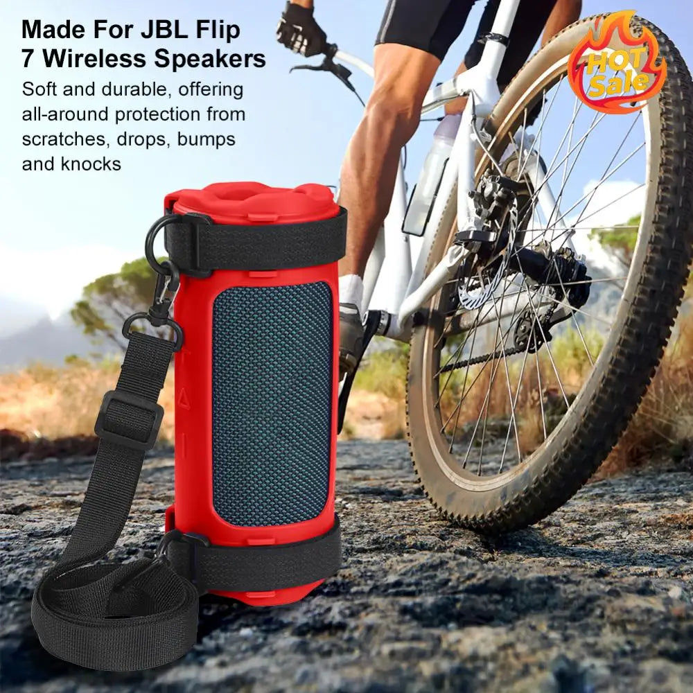 For JBL Flip 7 Soft Protective Speaker Cover Waterproof Silicone Speaker Protect Case Anti-Scratch Solid Color BT Speaker Sleeve Oasis Select