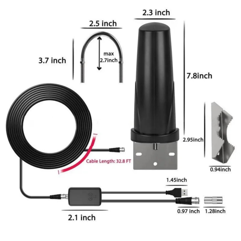 Private Model 2026 High-Definition Digital TV Antenna Indoor Outdoor HDTV Antenna DVB-T2 for Clear Reception Oasis Select