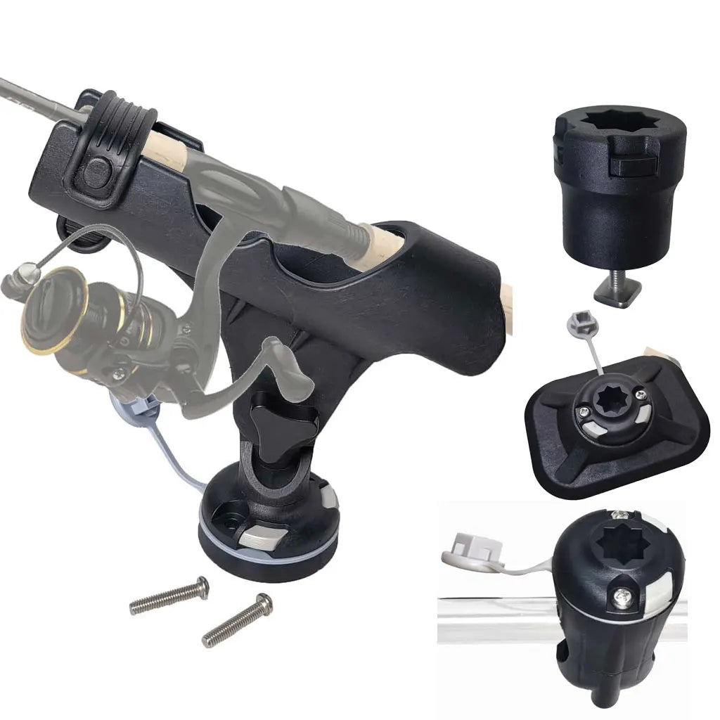 Fishing Rod Holder for Kayak Marine Boat PVC Inflatable Boat Hand Rail Dinghy Raft Boat Fishing Rod Holder on Sliding Rail Oasis Select