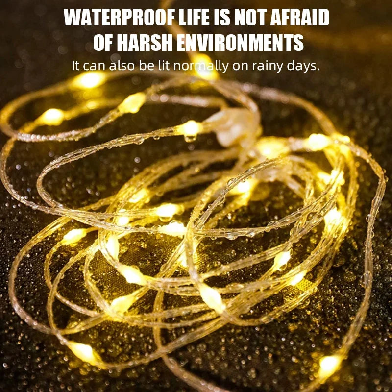 LED Light String Portable Camping Lights 1800mAh Rechargeable 8m Outdoor Atmosphere Tent Wedding Christmas Decor Strip Star Lamp Oasis Select