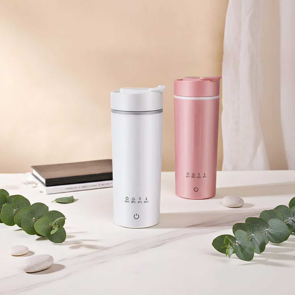 Portable Electric Kettle Mini Electric Kettle Tea Coffee Pot Anti-Scald Water Thermal Cup Keep Warm Hot Water Bottle for Travel Oasis Select