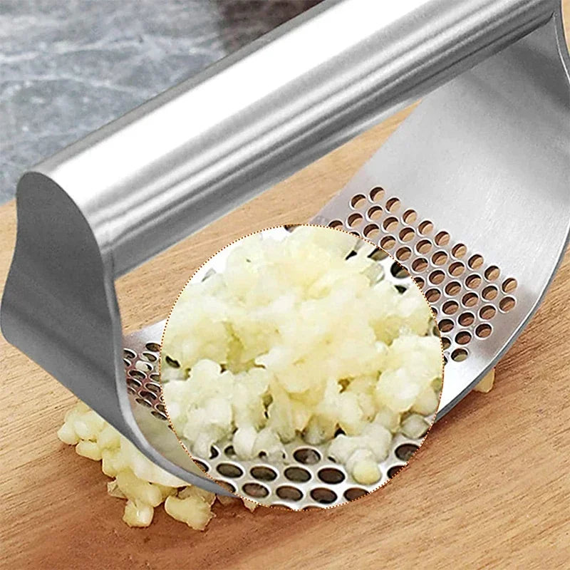 Upgraded Stainless Steel Garlic Press Squeezer Manual Garlic Ginger Rocker Crusher Garlic Cutting Mince Tools Kitchen Gadgets Oasis Select