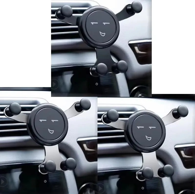 1/2/3/4pcs Black/Silver/Gold Car Installation Vent Fashion Gravity Bracket Universal Mobile For Phone GPS Mobile Phone Holder Oasis Select 3pcs mix 1