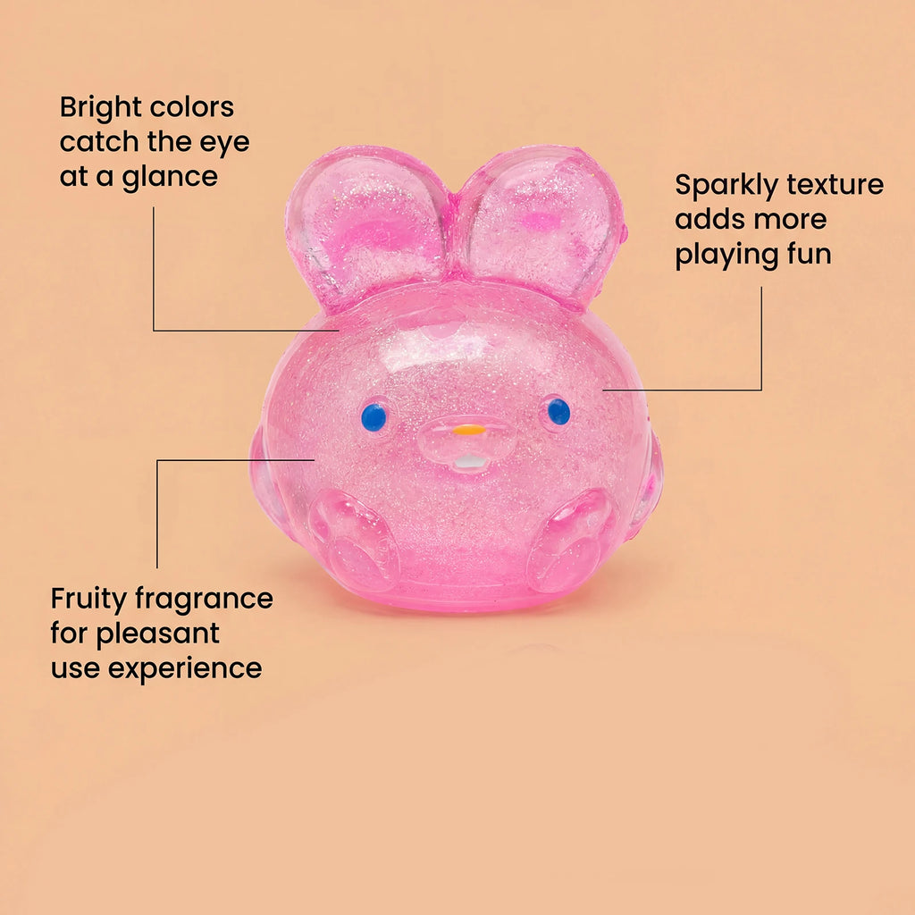 Rabbit Jelly Squishy Toy TPR Fidget – Kids & Adults Squeeze Fun
