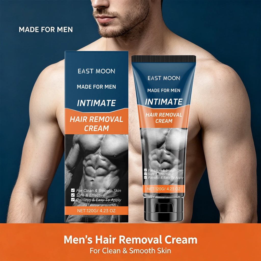 Men Hair Removal Cream Gentle Painless Depilatory Cream for Male Chest Back Underarm Low Irritation Full Body Hair Remover Oasis Select