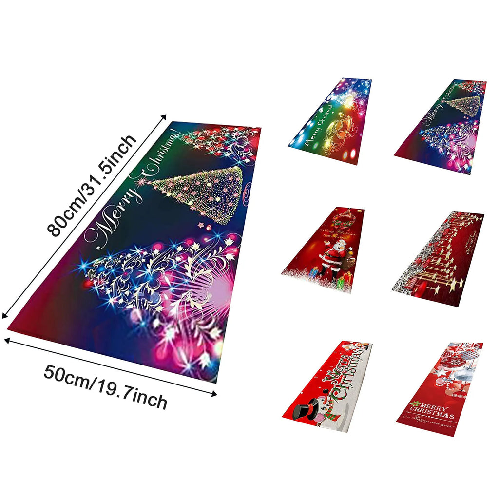 Merry Christmas Doormat – Festive Indoor Rug | 3 Sizes, 6 Designs Christmas Area Rug Oasis Select