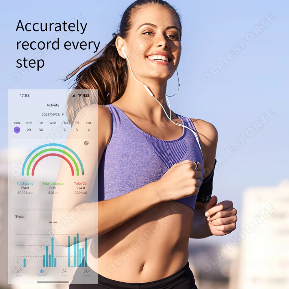 Ola Esporte Smart Ring 2026 | Heart Rate, Sleep & SpO₂ Tracker