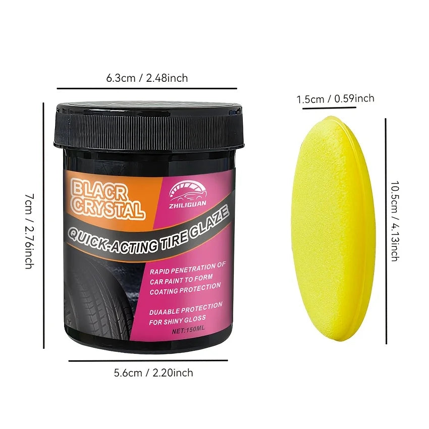 Tire Shine & Protection Wax | Deep Black Anti-Aging Formula