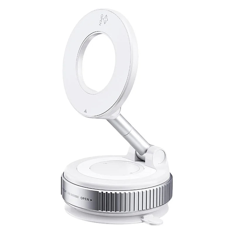 New foldable vacuum adsorption magnetic car phone holder 2025 suction cup dedicated navigation phone holder Oasis Select WHITE