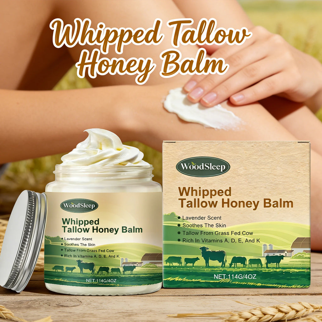 WOODSLEEP Beef Tallow & Honey Body Cream | Deep Moisturizer Body Moisturizer Cream Oasis Select