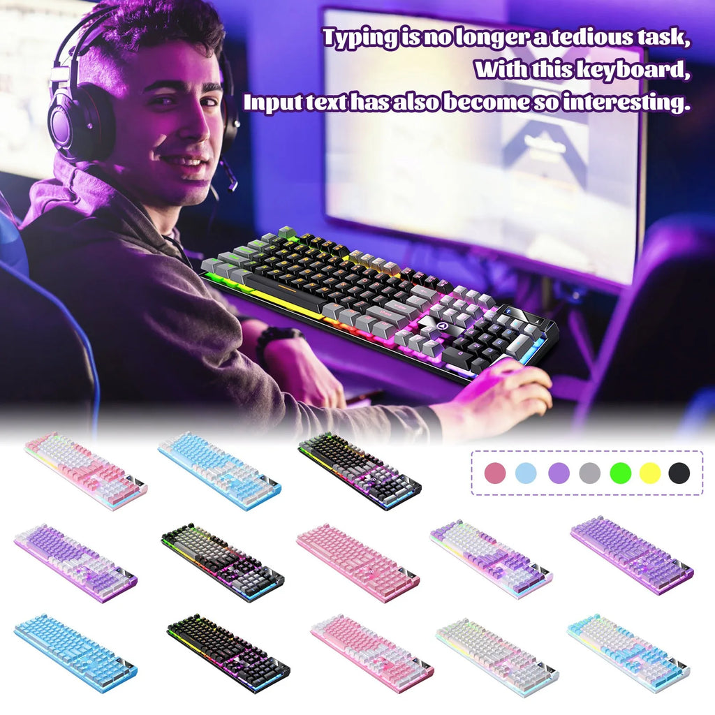 Carving K500 Wired Gaming Keyboard – RGB Backlit 104-Key Gaming Keyboard Oasis Select