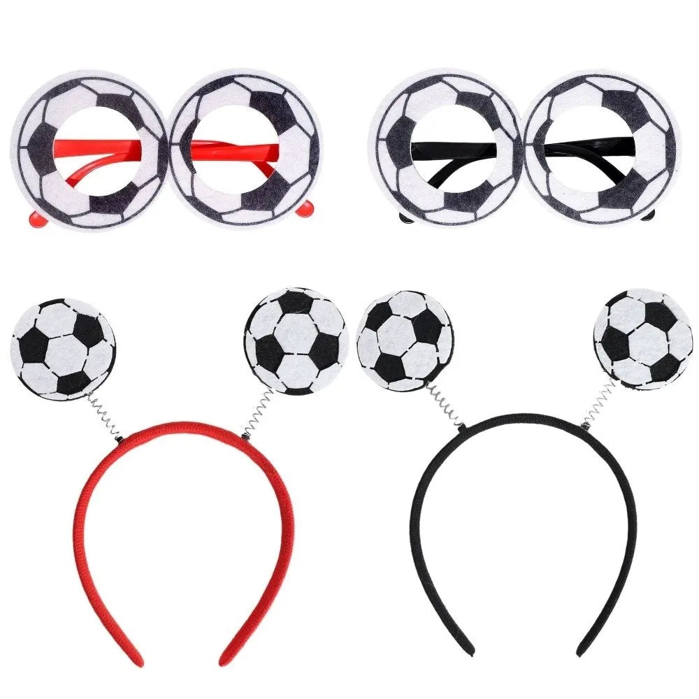 Soccer Fan Glasses & Hair Hoop Photo Booth Prop | Party Dress-Up