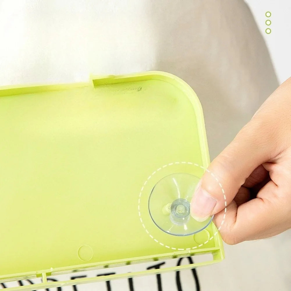 2 in 1 Suction Based Sink Splash Guard with Storage Kitchen Anti Splash Barrier and Organizer Tray Tool Must Have Accessory Oasis Select