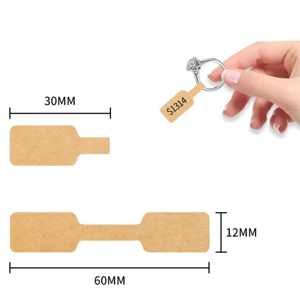 500pcs Portable Jewelry Price Tag Self Adhesive For DIY Necklaces Tool Ring Bracelet Packaging Supplies Label Small Businesses Oasis Select