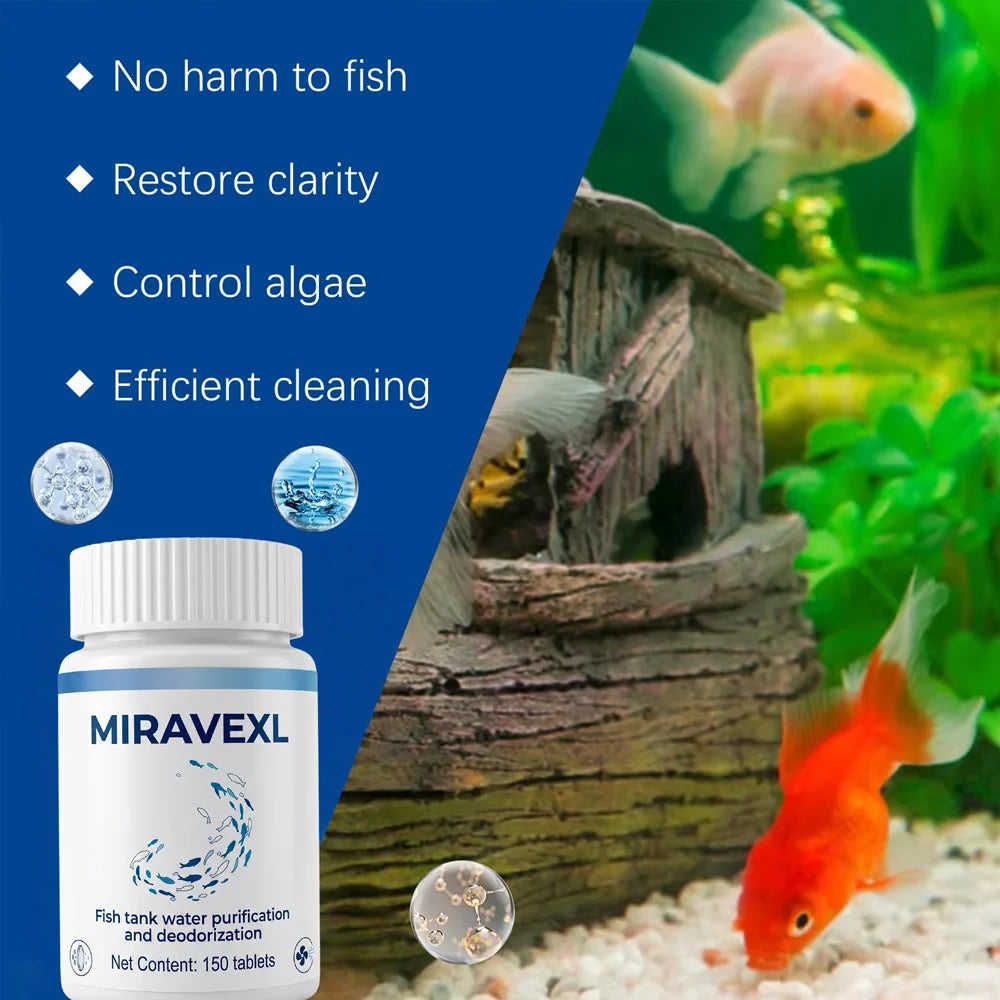 Aquarium Water Clarifying Tablets for Cleaning & Purification, Removes Odors & Cloudiness, Safe for All Fish & Aquatic Plants Oasis Select