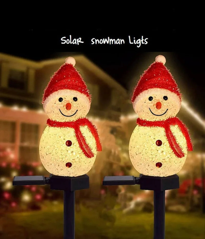 Solar Christmas Snowman Ground Insert Lawn Light, Outdoor Christmas Festival Light, Garden Decoration, Courtyard Landscape Light Oasis Select