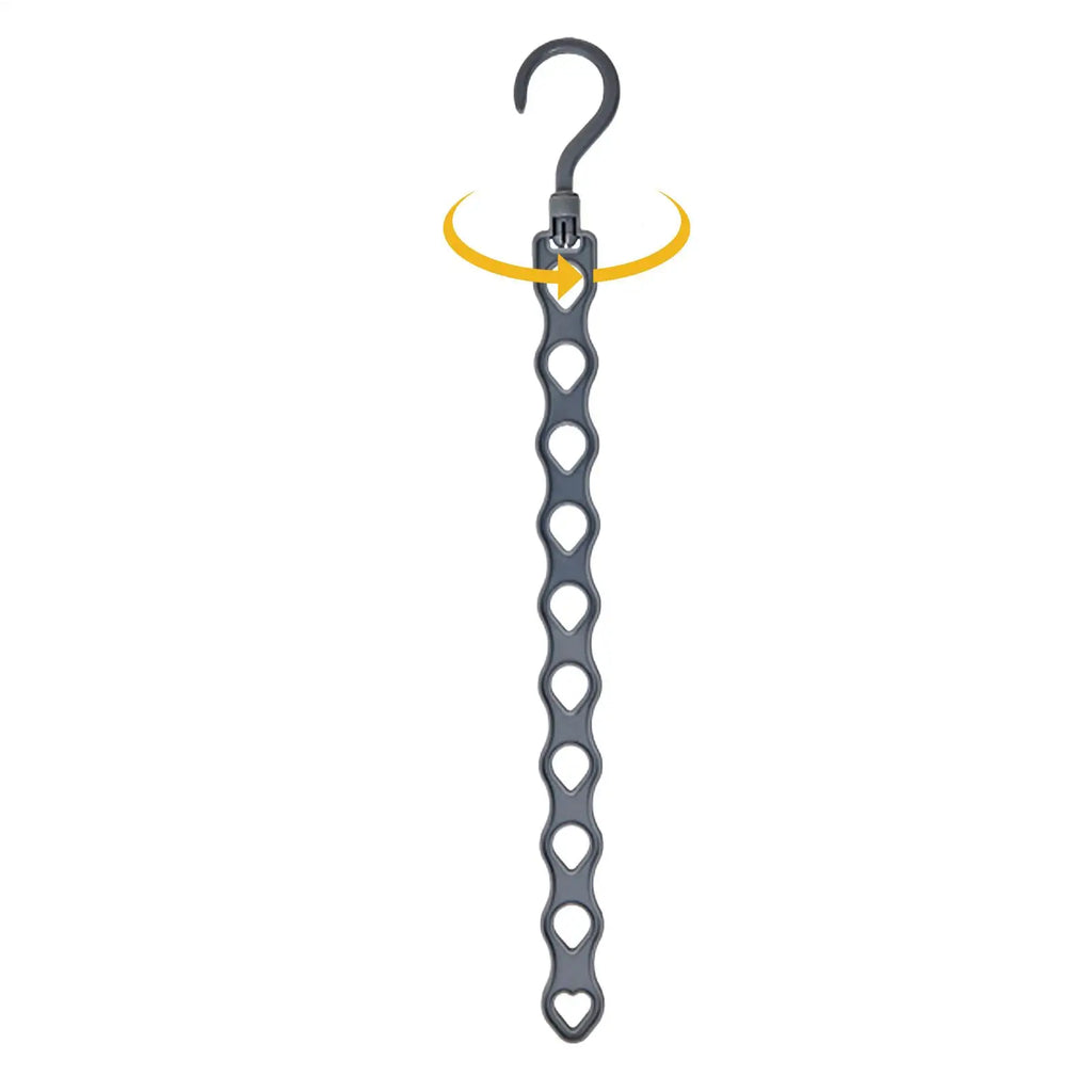 10-hole Space Saving Hanger Clothes Storage Rack Plastic Hanger Multi-function Folding Hanger Wardrobe Drying Clothes Oasis Select