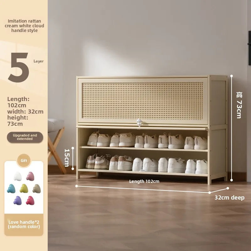 Cabinet Household Door Against Wall Large Capacity Entrance